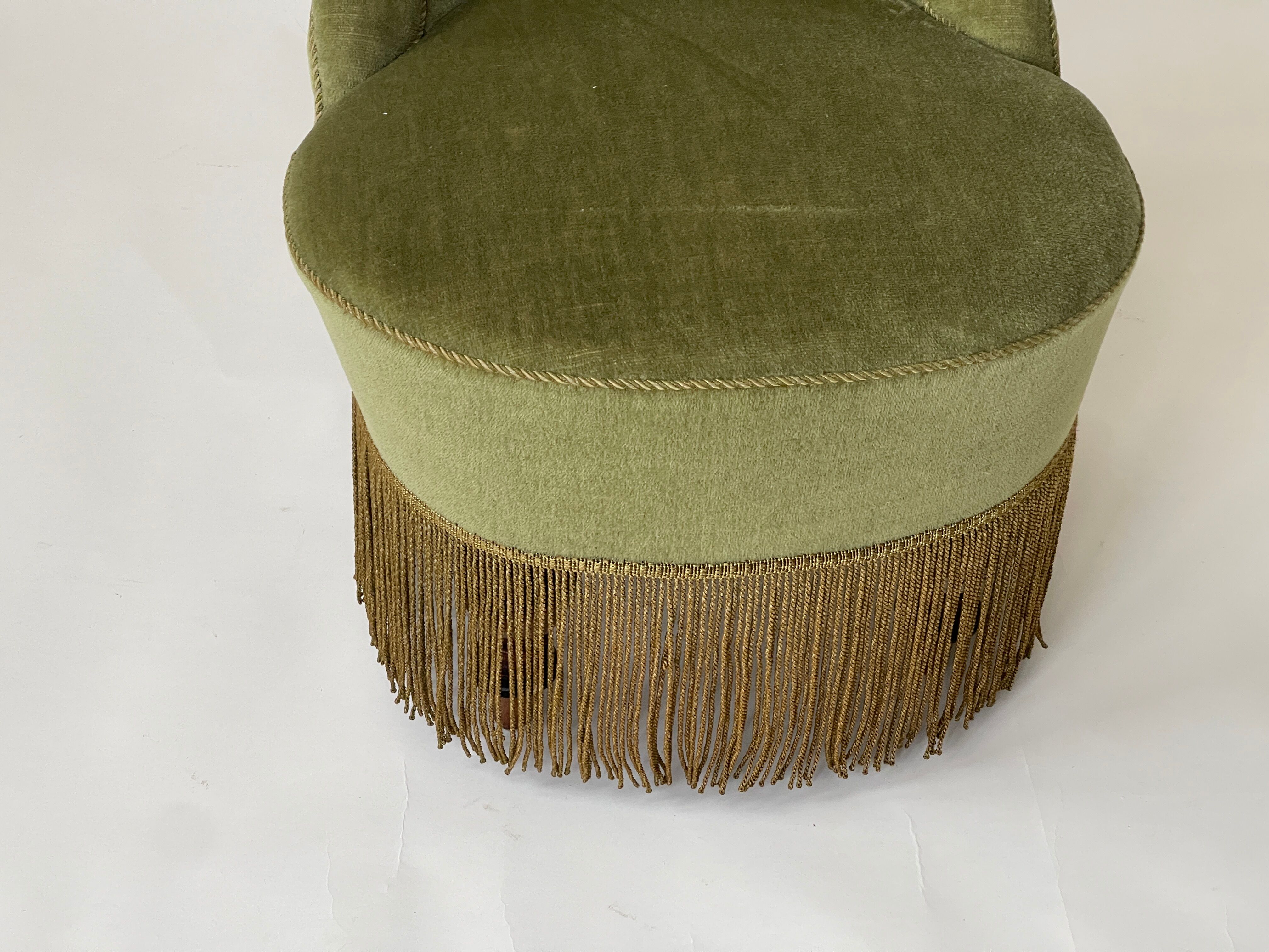 Vintage green bedroom chair