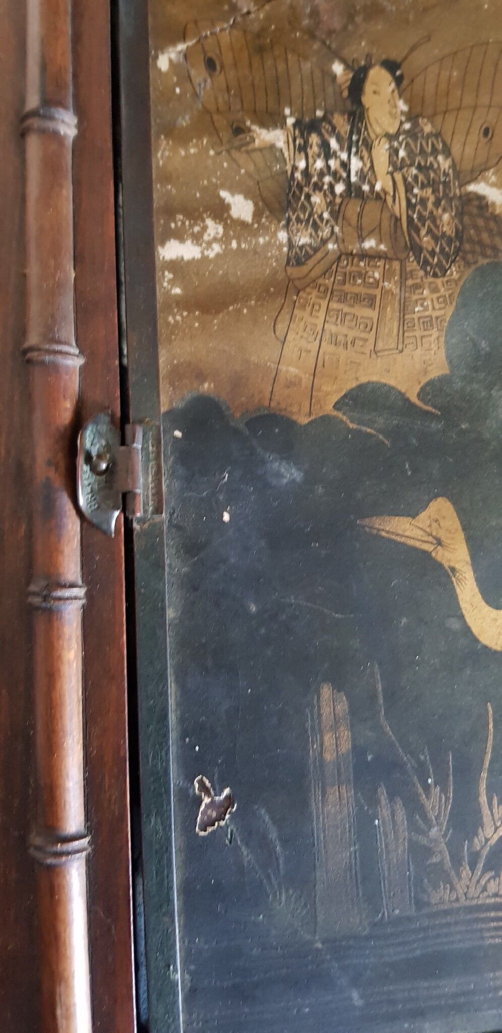 Asian Barber triptych mirror 33x33cm