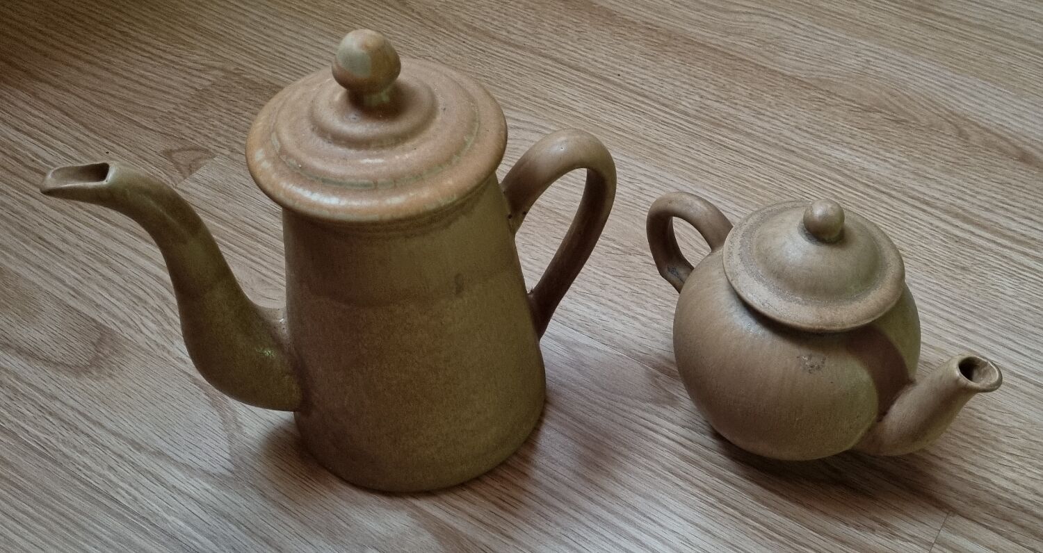 Lot of old coffee and teapots