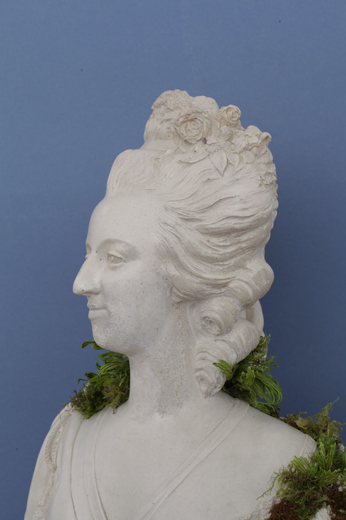 Buste Marie-Antoinette en plâtre ciré
