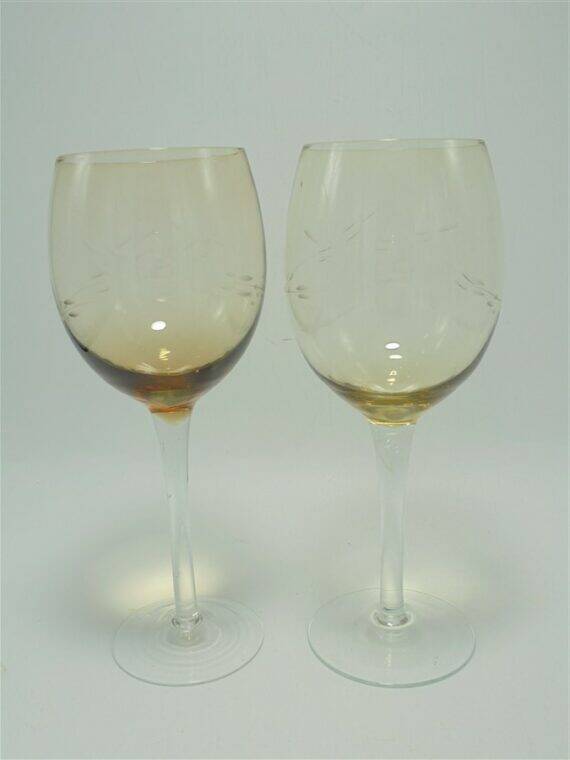 Set of 9 stemmed glasses