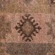 Vintage Turkish Hand-Knotted Wool Cotton Brown Runner 94x203
