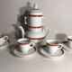 Teapot Pillivuyt and 4 vintage ceramic cups
