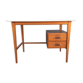 Vintage desk with 2 drawers in beech and cp with the Formica top