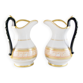 Pair of Antique style porcelain ewers by Carl THIELSCH, ALTWASSER, c. 1860