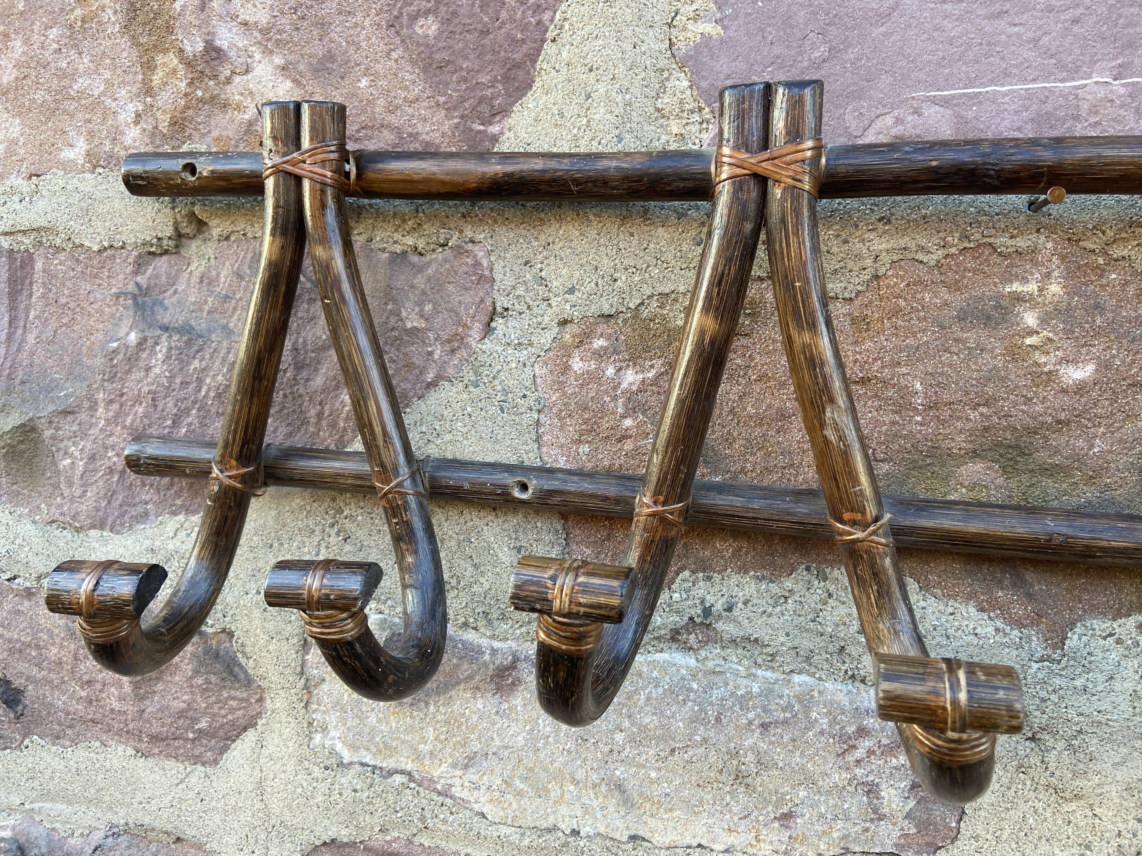 Coat rack bentwood hook style faux bamboo