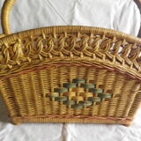 Rattan bamboo magazine holder
