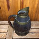Ancien Pichet Bois + Cerclage Laiton Vintage