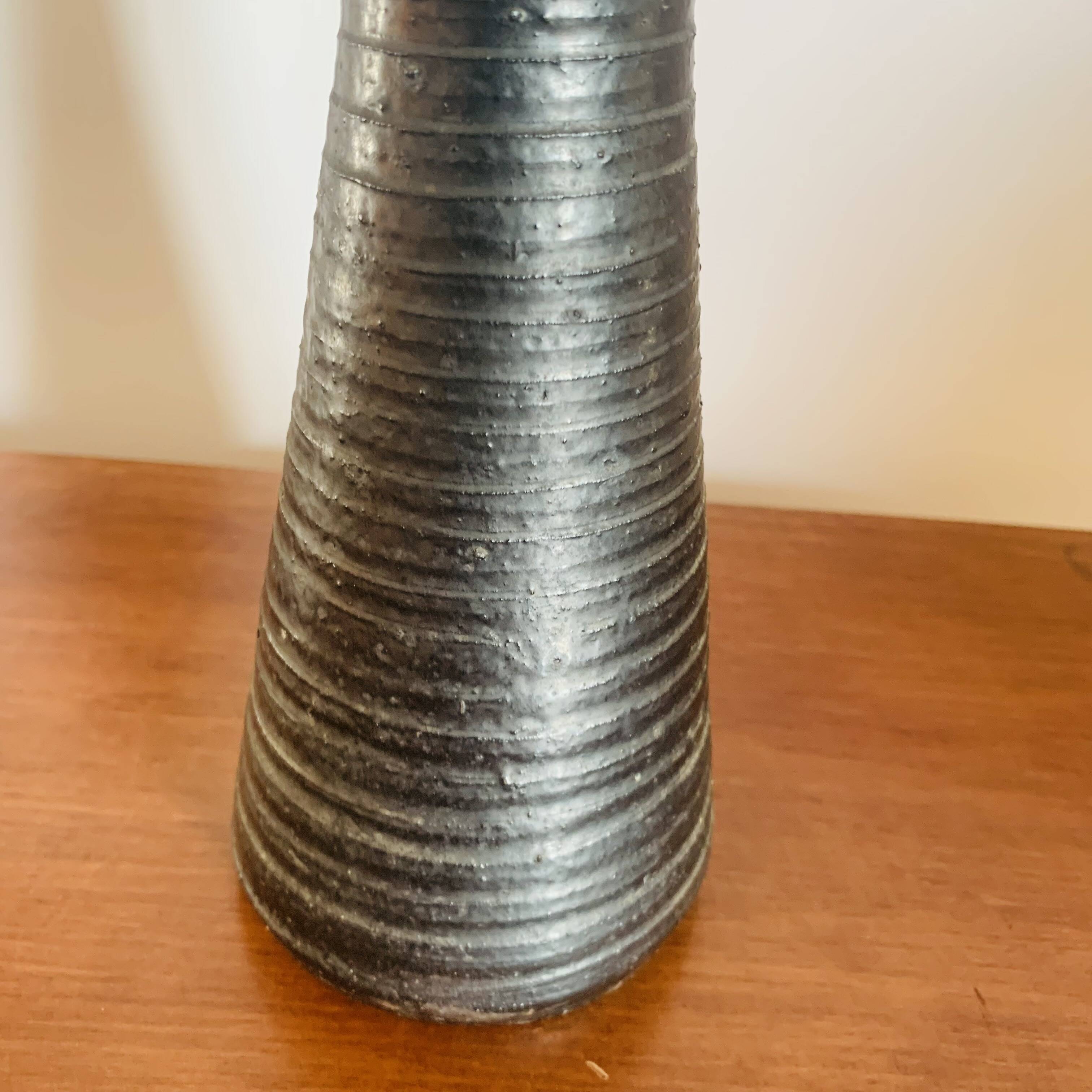 Glazed earthenware vase