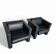 Paire / Trix et Robert Haussmann / Chaises en cuir gris foncé par Knoll