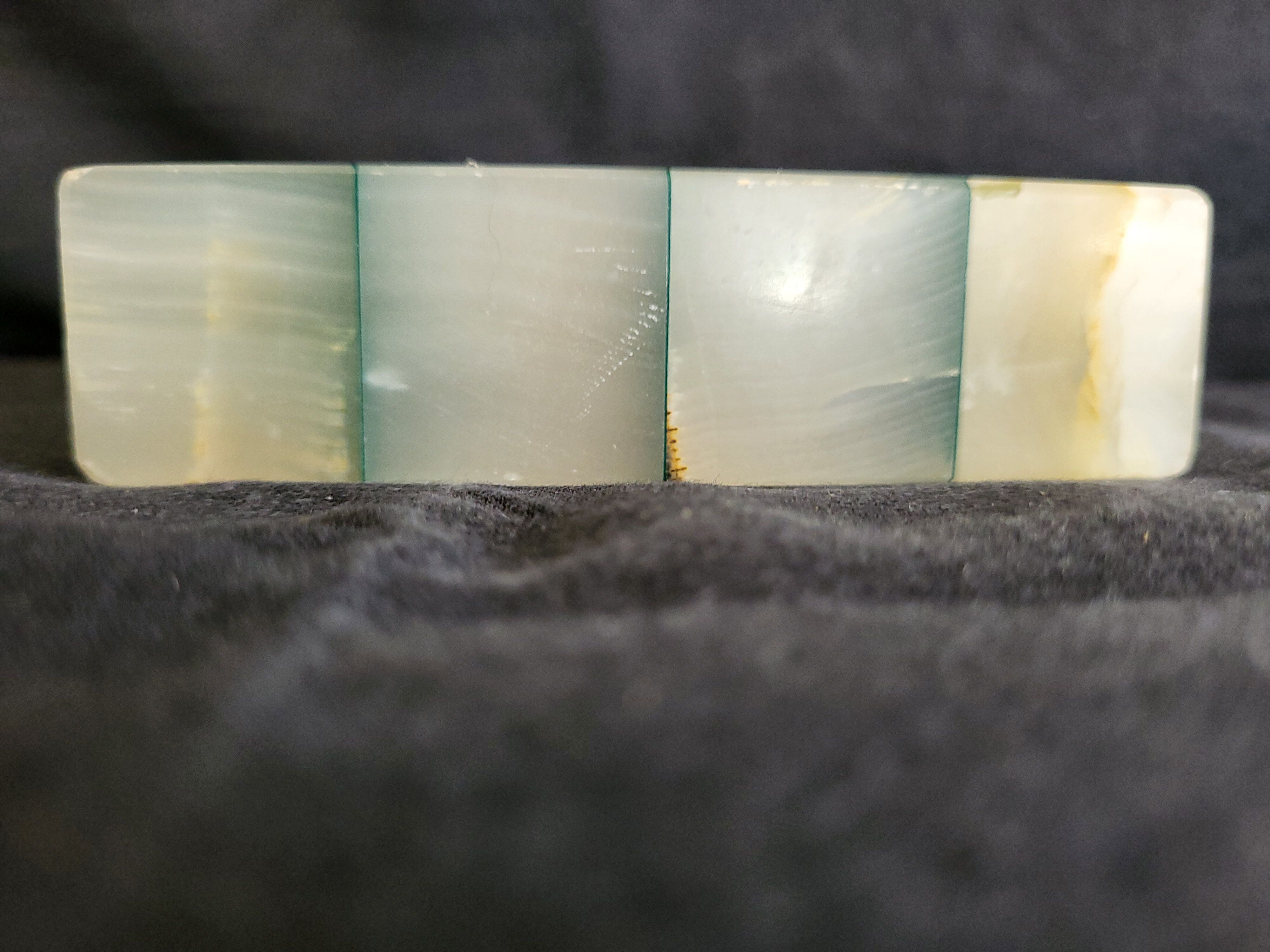 Green marble ashtray