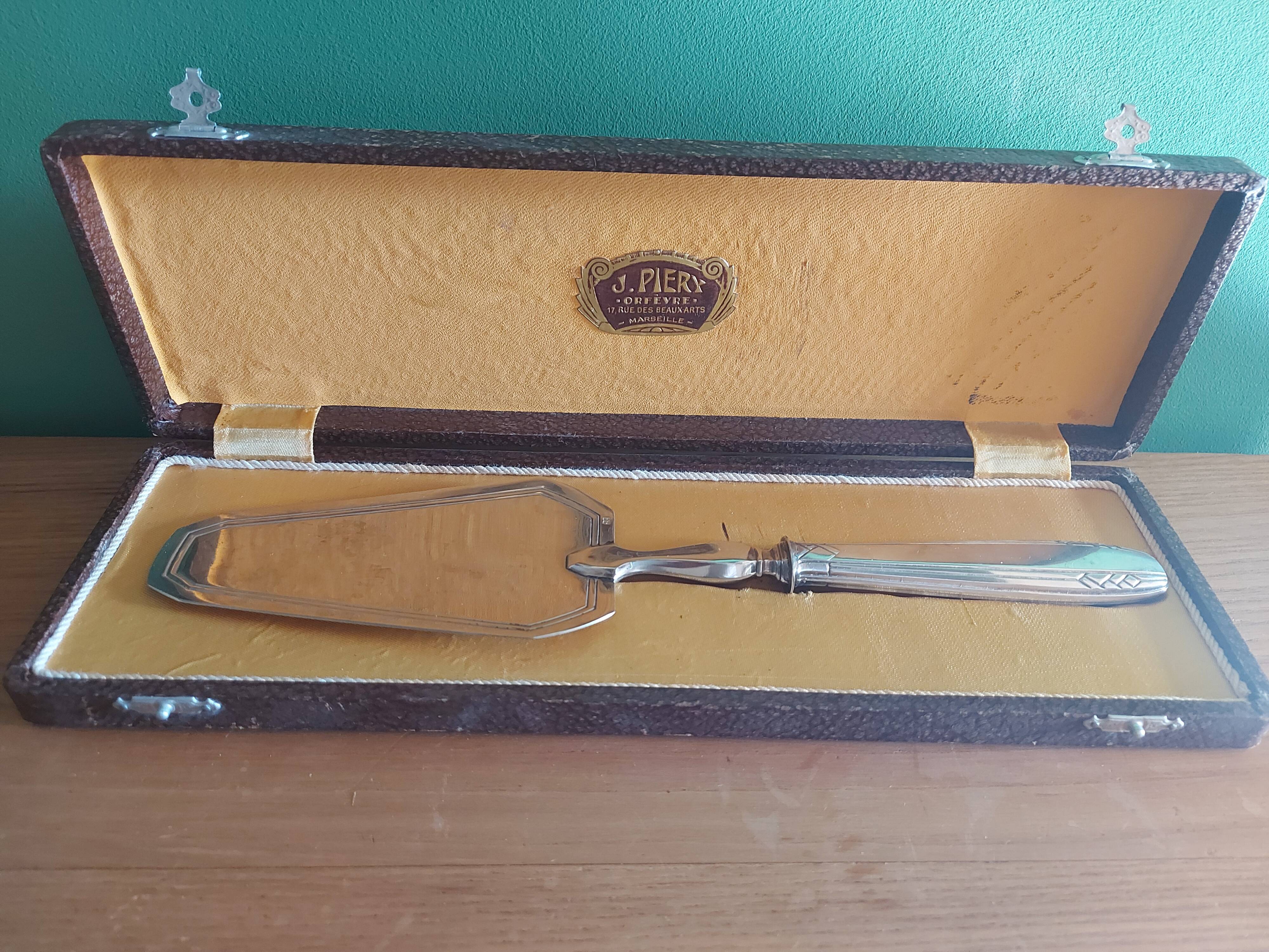 Cake shovel box e silver metal ( POT punch), Piery goldsmith