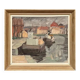 Original Swedish Oil on Canvas –“Harbour” by Georg Andersson – Signed – Vintage & Framed – 52 × 40 cm (20.4" x 15.7")