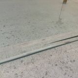 Table basse en plexiglas, laiton et verre, 1970