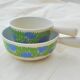 Set of 2 pans Le Creuset blue/green pattern 70s