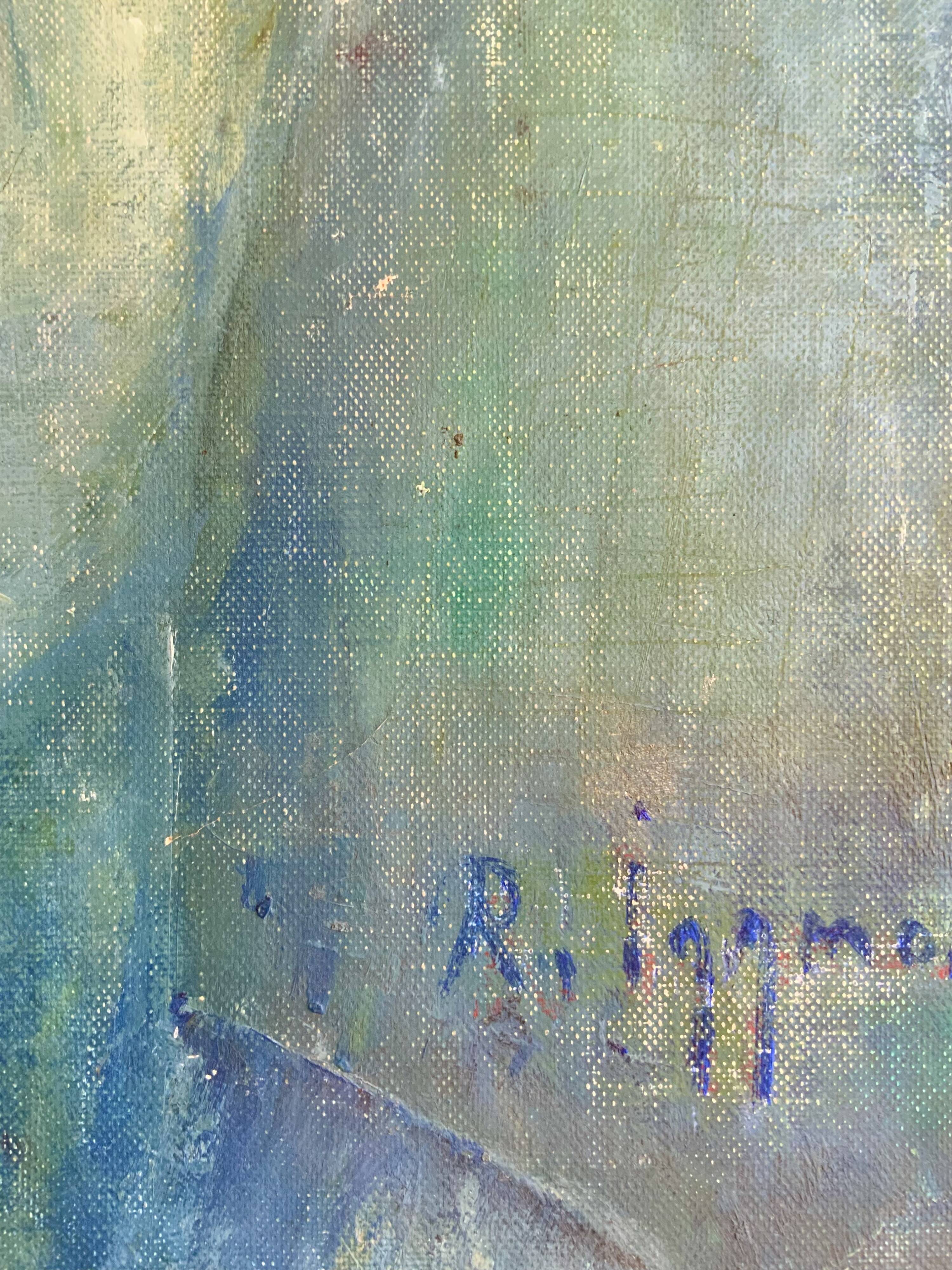 Original Rolf Iggmo Portrait Oil On Canvas Expressive Male Portrait Signed