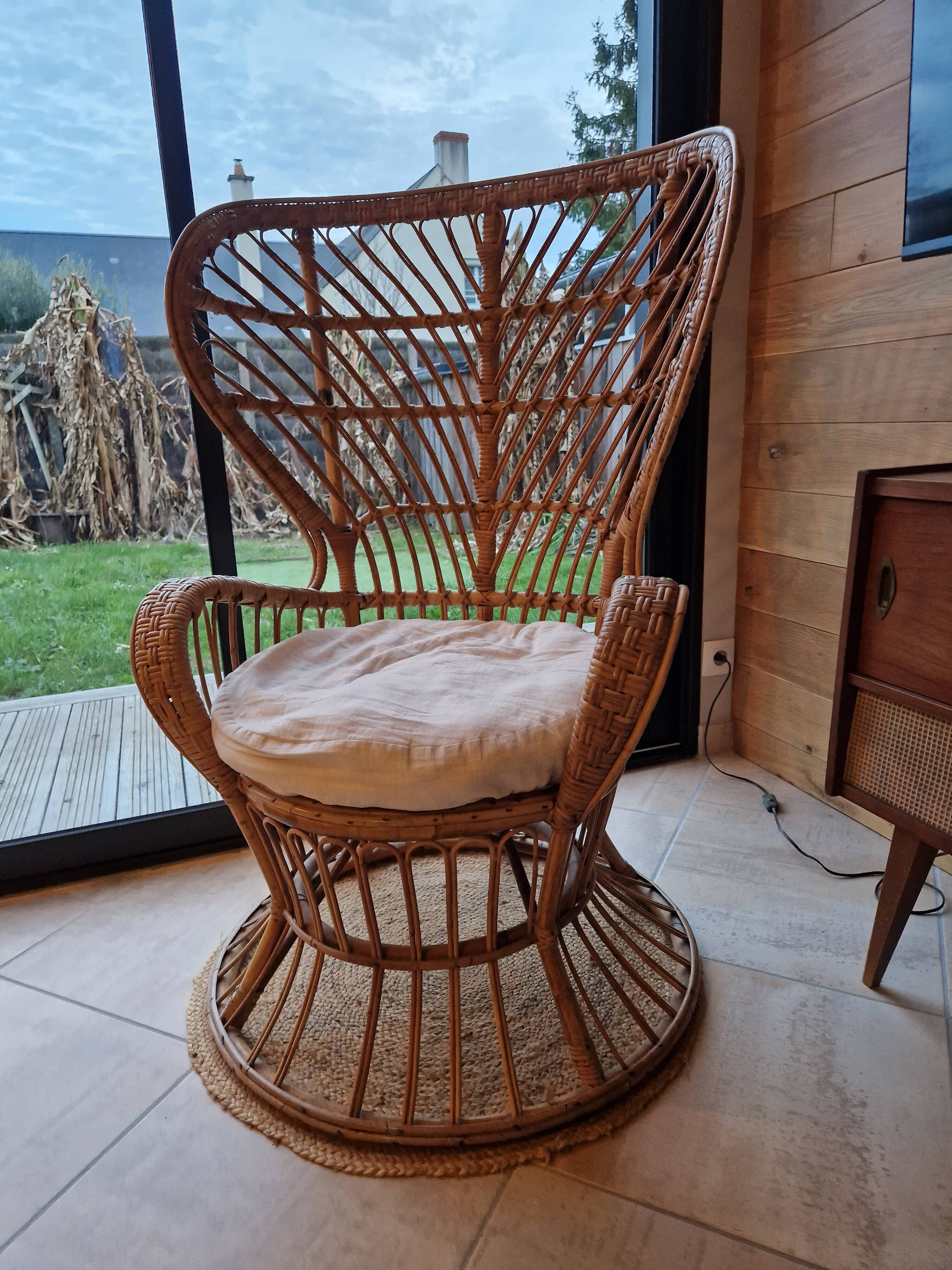 Gio Ponti wicker armchair