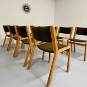 Set of 8 Thygesen and Sorensen / Magnus Olesen designer chairs from the 70s