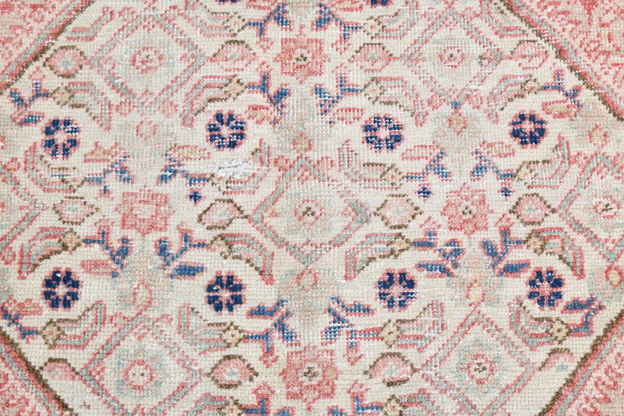 Tapis persan classique rose et bleu