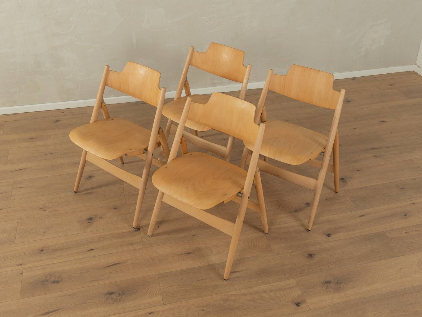 SE 18 folding chairs by Egon Eiermann for Wilde & Spieth, 1950s (set of 4)