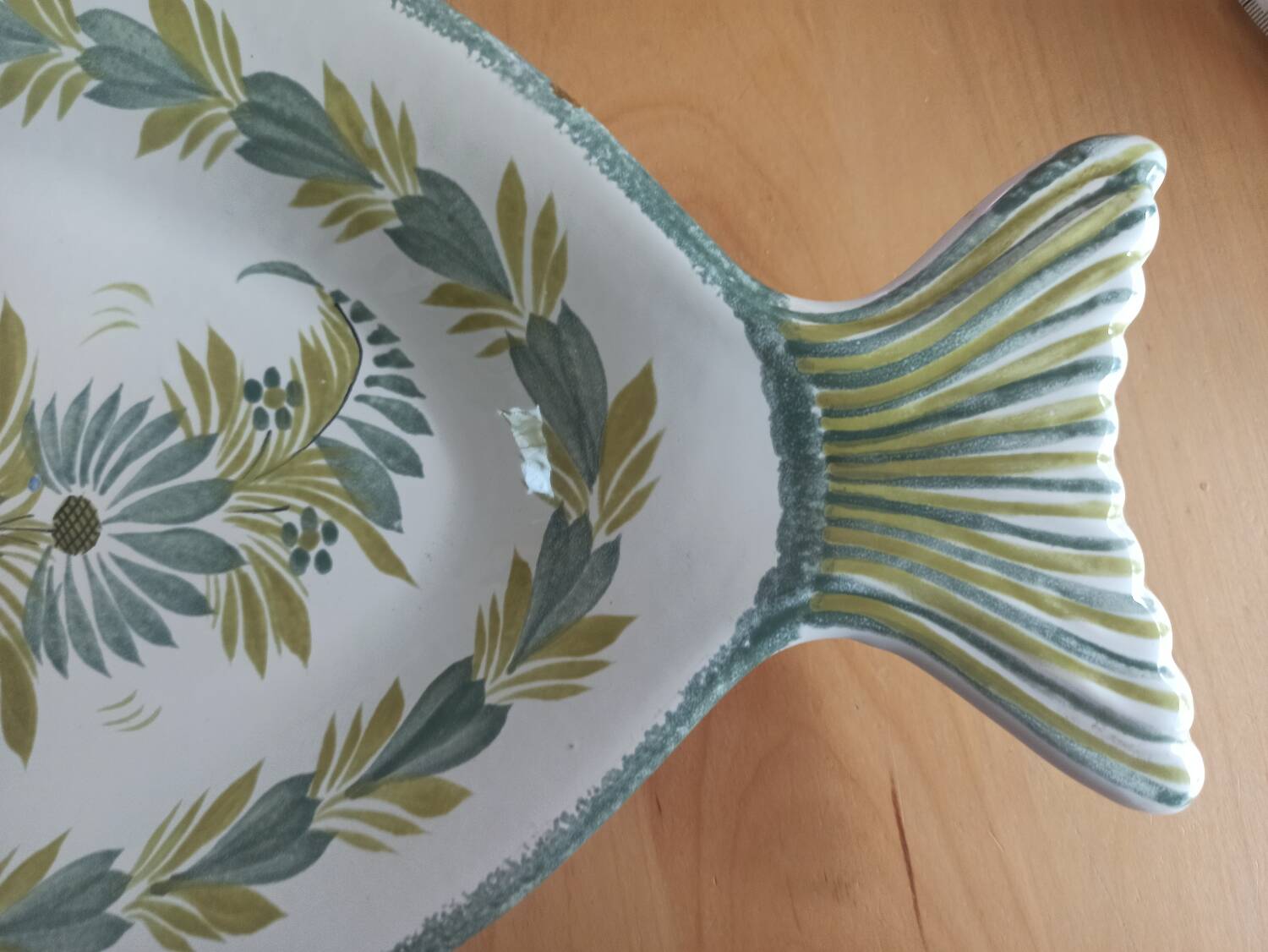 Henriot Quimper fish plate and sauce boat