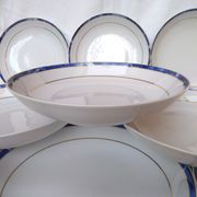 Service 12 hollow plates porcelain Vintage 80s/90s