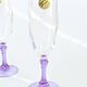 Lot de 4 flûtes Crystal d'Arques vintage en verre alexandrite