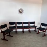 Set of 6 old Scandinavian chairs from the 60s, vintage teak