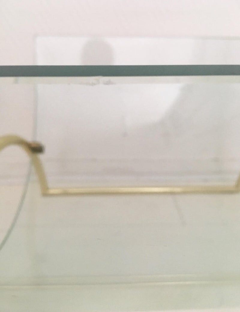 Galotti and radice exclusive Italian, brass and glass magazineholder, 1970s