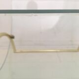 Galotti and radice exclusive Italian, brass and glass magazineholder, 1970s