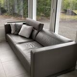 Urban Canapé – Didier Gomez for Ligne Roset – Anthracite grey leather