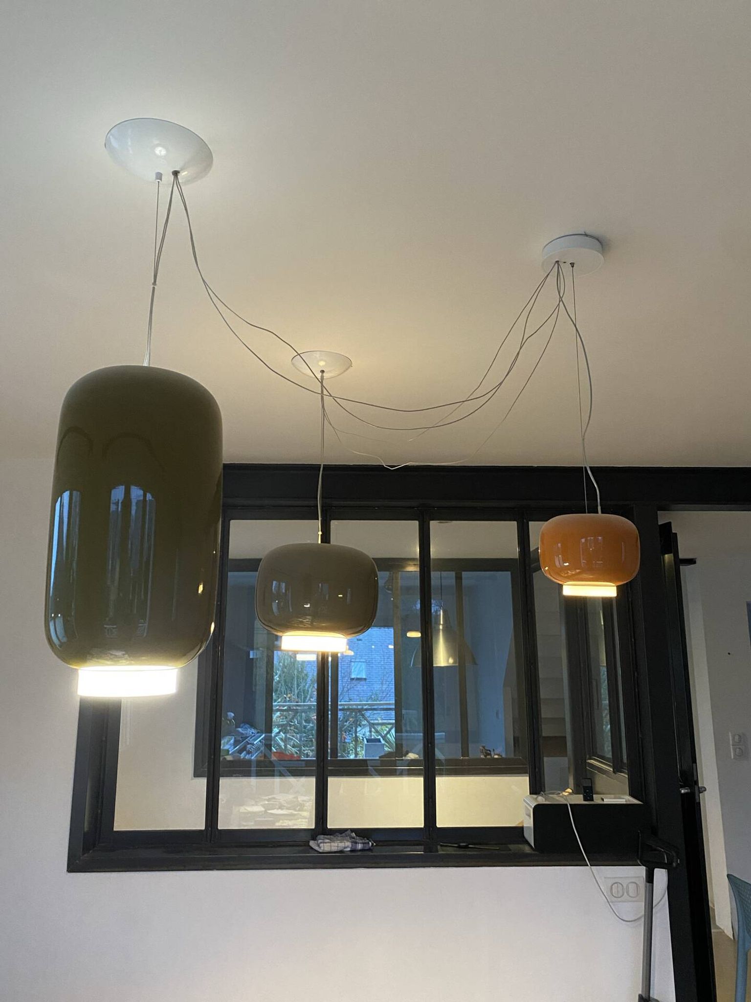 3 suspensions Chouchin Foscarini