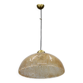 1970s Glass Pendant Light , Italy