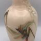 Vase type amphora in blown glass and artistic inclusion 20.5 cm