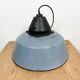 Industrial Grey Enamel and Cast Iron Pendant Light, 1960s