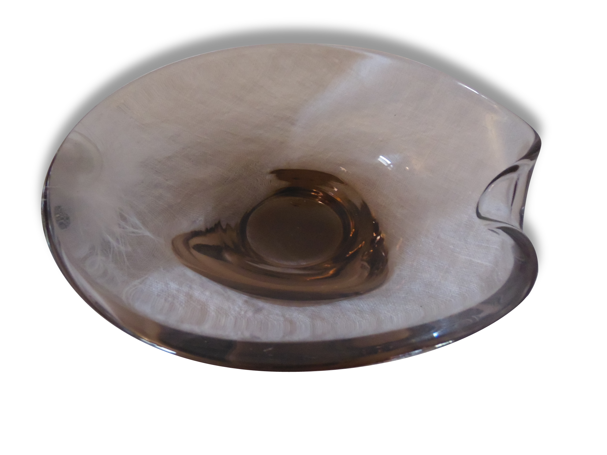 Empty pocket transparent brown crystal style daum