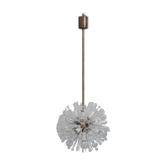 Austrian Mid-Century Glass and Brass Chandelier Pendant by Emil Stejnar