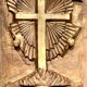 Panneau d’église en bois doré sculpté XIX