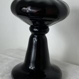 Amber glass candle holder