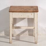 Antique white wooden bedside table (circa 1920)