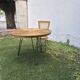 Wicker and black metal dining set