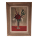 HST painting bouquet of peony flowers signed Henri Marcel-Martin vintage 1950