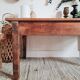 Farmhouse coffee table in raw wood with storage chest