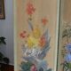 Four-leaf screen with floral decoration oil on canvas 2.40 x 1.69 m