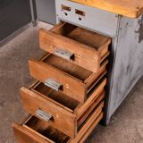 Vintage metal workbench