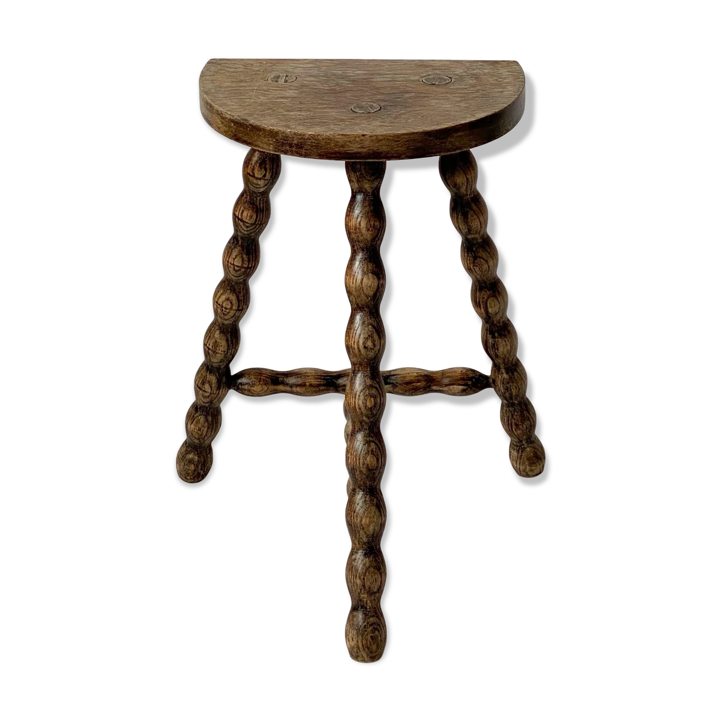 Tabouret de ferme tripode vintage