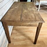 Raw wood farm table