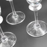 6 champagne flutes Saumur model crystal Daum France H = 21.5 cm