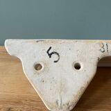 Art Deco wall shelf in white porcelain