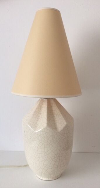 Art Deco cracked ceramic lamp